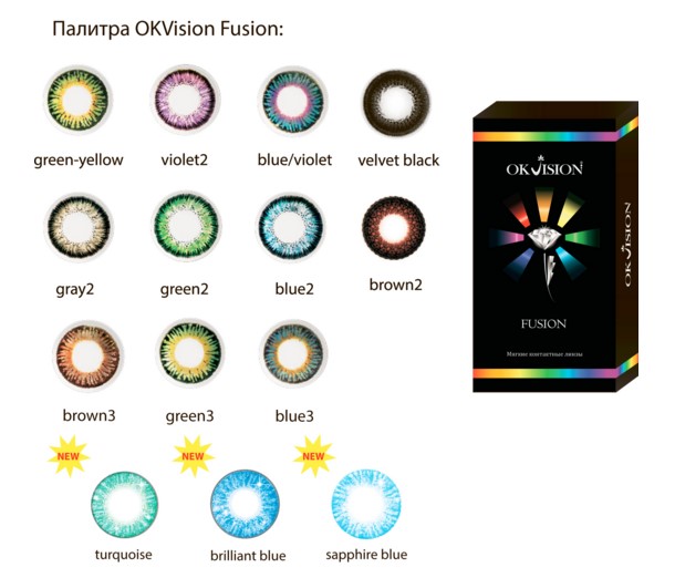 цветные линзы Fusion (2 линзы)
